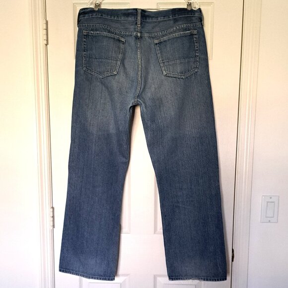 Abercrombie & Fitch 1892 Button Fly Boot Distressed Jeans Vintage 36 X 32 - Picture 2 of 12